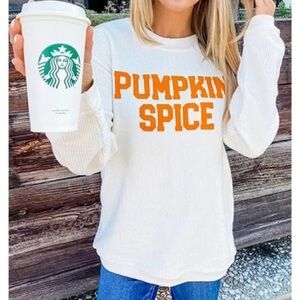 Pink Lily Pumpkin spice pullover